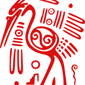 Mexican ibis bird design
