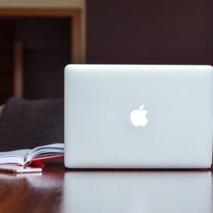 Macbook laptop on a desk