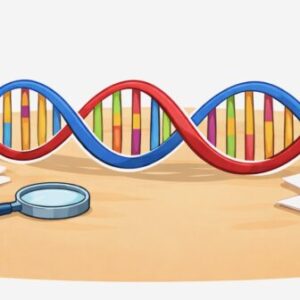 DNA sample on research table